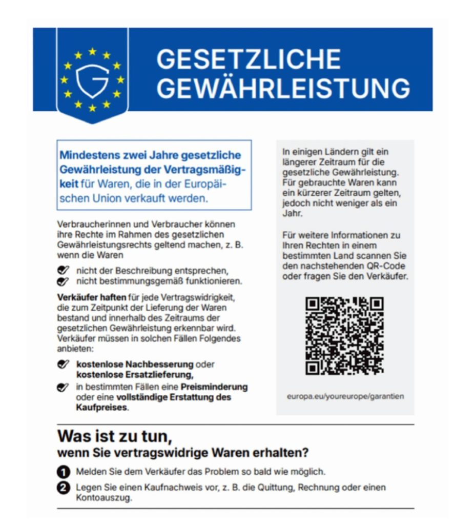 Gesetzliche Gewährleistung