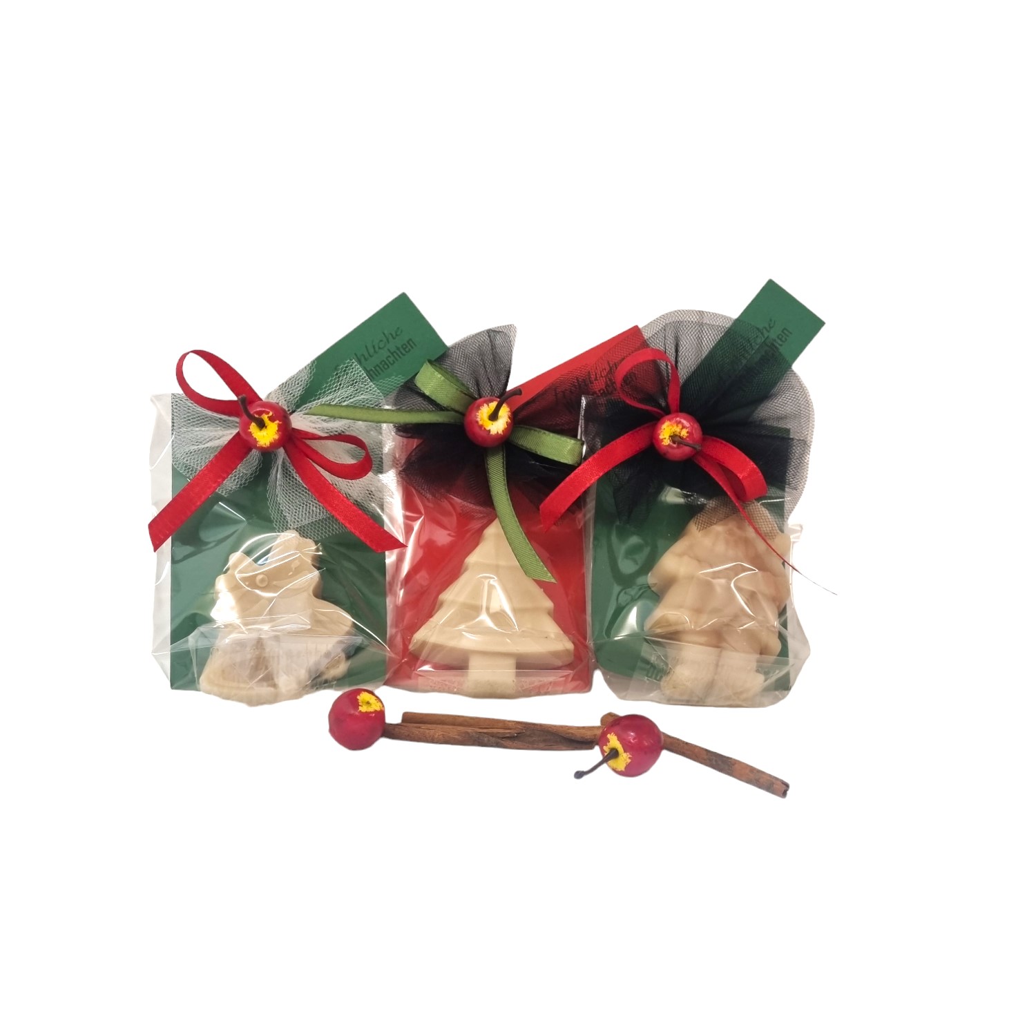 Neu!!! Motiveseife: Olivenölseife Zimtäpfelchen im 3er Set