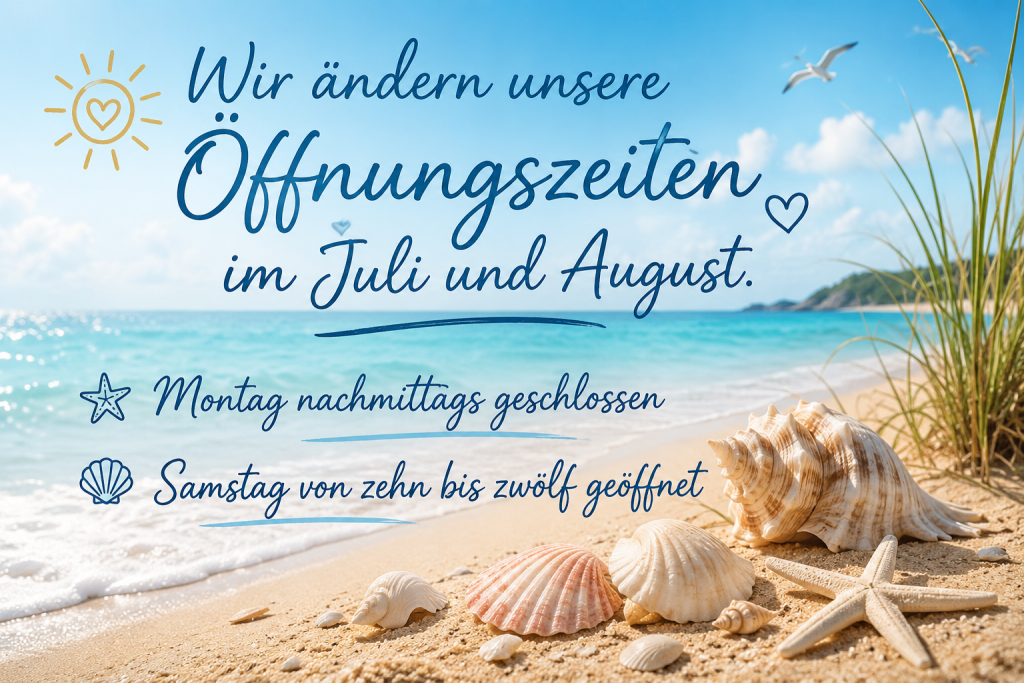 geänderte Öffnungzeit in den sommermonaten